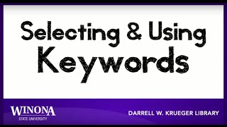 Selecting amp Using Keywords [upl. by Ticknor]