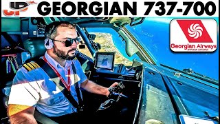 Georgian Airways Boeing 737700 Cockpit roundtrip to Cyprus [upl. by Fabyola]