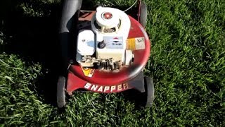 Snapper Lawn Mower Briggs amp Strattton 3HP Model 19305  Broken Craigslist Find Part I  May 30 2014 [upl. by Egidius]