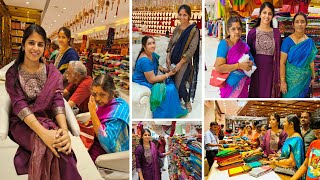 எங்க வீட்டு கல்யாணத்துக்கு எல்லாருக்கும் புடவை 😍 Silk Sarees amp Muhurtha Sarees Shopping Vlog [upl. by Enar]