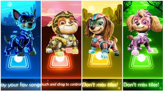 Super Mighty Paw Patrol  Chase 🆚 Rubble 🆚 Skye 🆚 Liberty  Tiles Hop EDM Rush [upl. by Breeze13]