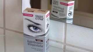 How To Augenbrauen färben mit Swiss OPar Augenbrauen und Wimpernfarbe [upl. by Ayouqat]