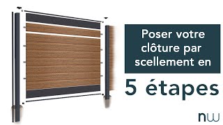 5 étapes pour poser votre clôture par scellement [upl. by Aitnohs909]