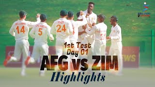 Afghanistan vs Zimbabwe Highlights  1st Test  Day 1  Afghanistan vs Zimbabwe in UAE 2021 [upl. by Kast763]