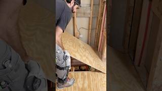 How to Install a Plywood Shower Floor  shorts homerepairtutor [upl. by Ahsytal165]