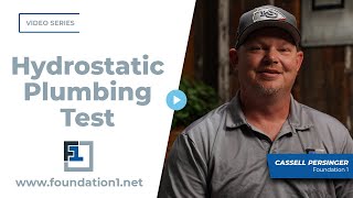 Do I Need a Hydrostatic Plumbing Test During Foundation Repair  Foundation 1 [upl. by Majka901]