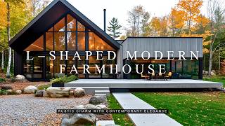 Stunning LShaped Modern Farmhouse – Blending Rustic Charm with Contemporary Elegance [upl. by Aramac]