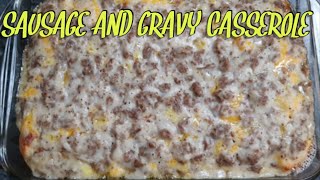 Sausage And Gravy Casserole l Breakfast Casserole [upl. by Einhpets996]