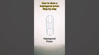 how to draw a heptagonal prism step by stepprismheptagonal prismeasyconstructionshortsytshorts [upl. by Ainnek380]