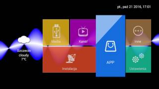 Pyramid ANDROID Opticum Satellite HD Receiver MENU PL [upl. by Lladnor]