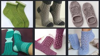 New hand Knitting woolen Ladies Shoes  Socks  Booties design [upl. by Woodring]