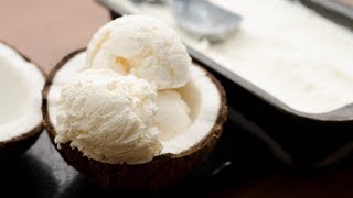 TENDER COCONUT ICE CREAM RECIPE l WITHOUT EGG amp WITHOUT ICE CREAM MAKER [upl. by Bartley]