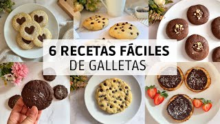 6 RECETAS de GALLETAS FÁCILES y RÁPIDAS🍪❤️ [upl. by Otreblasiul726]