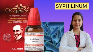 Syphillinum homeopathic medicine from Allen’s keynote materia medica in Hindi [upl. by Chelsey]