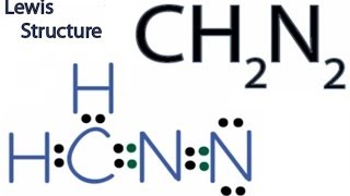 CH2N2 Lewis Structure How to Draw the Lewis Structure for CH2N2 [upl. by Esidnac]