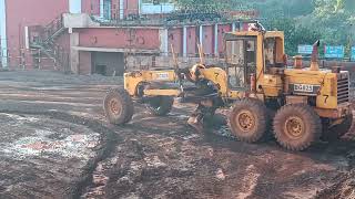 Grader making path at evening How grader machine work in iron ore mines Operation of grader machine [upl. by Elora]