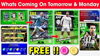 What Is Coming On Tomorrow amp Next Monday In eFootball 2024 Mobile  Potw Boosters amp Free Coins 🤩🔔 [upl. by Jessabell]