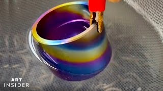 Dipping Process Instantly Transforms Metal Jewelry [upl. by Anirdua50]