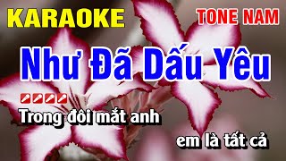 Karaoke Như Đã Dấu Yêu Tone Nam Nhạc Sống  Nguyễn Linh [upl. by Airetahs535]