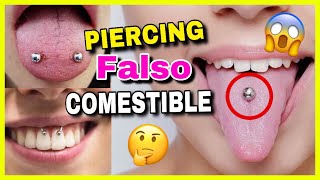 COMO HACER PIERCINGS FALSOS COMESTIBLES PARA TROLLEAR A TUS AMIGOS  NatyGloss [upl. by Okier]