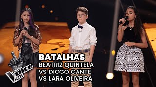 Beatriz Quintela vs Diogo Gante vs Lara Oliveira  Batalhas  The Voice Kids Portugal 2024 [upl. by Brena37]