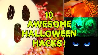 10 Cheap amp Easy Halloween LIFE HACKS [upl. by Yenttirb]