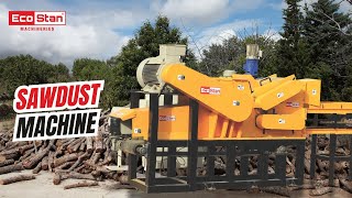 ECOSTAN® Sawdust Making Machine Turning Wood Logs into Sawdust [upl. by Ilamad]