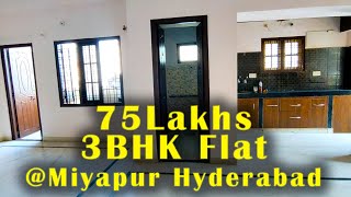 3 Bedroom furnished flat sale near Miyapur Hyderabad  Only 75 Lakhs [upl. by Efren208]