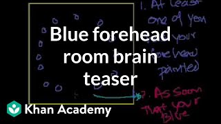 Blue forehead room brain teaser  Puzzles  Math for fun and glory  Khan Academy [upl. by Naelcm331]