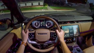 2023 Range Rover SE LWB P530  POV Night Drive Binaural Audio [upl. by Oht]