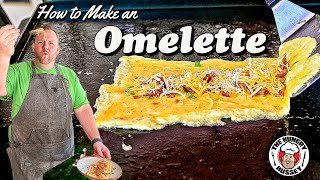 Easy Ham and Cheese Omelette on the Blackstone Griddle [upl. by Nilya]