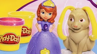 Princess Sofia amp Clover  Księżniczka Zosia i Królik Uszaty  PlayDoh  Hasbro  wwwMegaDyskontpl [upl. by Enilorac]