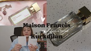 Reviewing 4 perfumes from Maison Francis Kurkdjian  Amyris Femme À la rose 724 Aqua Universalis [upl. by Dnomaid538]