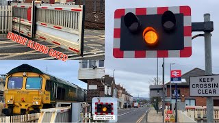 Unique Sliding Gates Redcar Central Level Crossing North Yorkshire [upl. by Viviana]