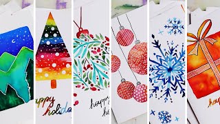 Simple Christmas Card Ideas for Beginners 🎄 [upl. by Catriona]