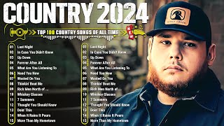 Country Music Playlist 2024  Luke Combs Chris Stapleton Brett Young Luke Bryan Morgan Wallen [upl. by Ahsaela541]