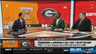 College Football Countdown  Sam Acho breaks CFB Week 12 Georgia vs Tennessee Colorado vs Utah [upl. by Nylauqcaj]