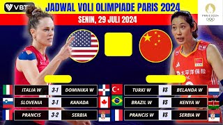 Jadwal Voli Olimpiade Paris 2024 Hari Ini  Tim Voli Putri China vs Tim Voli Putri USA [upl. by Cowley]