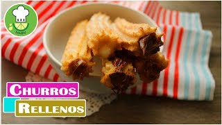 COMO HACER CHURROS RELLENOS RECETA FACIL  CHURROS MEXICANOS [upl. by Kcirddet]