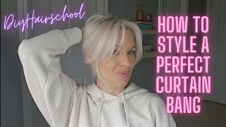 Perfect Curtain Bangs  How To Style Curtain Bangs [upl. by Yrrah]