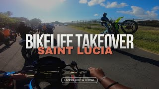 Dirt Bikes Take Over Caribbean Island Saint lucia Independence rideout  Storyboy Vlogs [upl. by Ripleigh62]