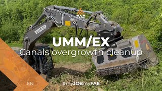 FAE Forestry Mulcher in action with a Volvo EC300E excavator [upl. by Rotceh48]