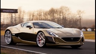 Rimac ConceptOne versus Bugatti Veyron  track and drift action [upl. by Nyrehtac]