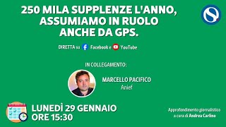 250mila supplenze lanno assumiamo in ruolo anche da GPS Ne parliamo con Marcello Pacifico [upl. by Ellasal]