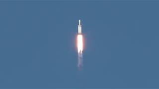 SpaceX Falcon Heavy Rocket Launch from Titusville [upl. by Yekim]