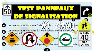 Code de la Sécurité routière 2024  Examen théorique SAAQ Test panneaux de signalisation routière 1 [upl. by Philipson]