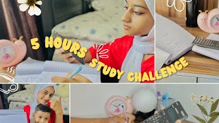 5 hours study challenge ⏰📚✨exam edition  pulling a full day to study ✅ [upl. by Nimaynib]