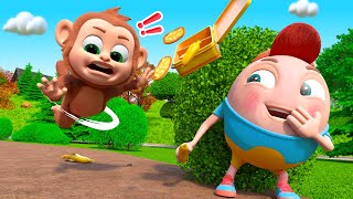 Funny Monkey  Funny show for kids  Nursery Rhymes amp Kids 3D Cartoon Videos [upl. by Laeynad]