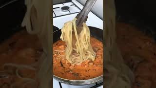 PASTA WITH BARILLA PESTO ALLA CALABRESE SERVE WITH POTATO CROQUETTES shorts [upl. by Stich]