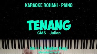 TENANG Do  C Higher Key  KARAOKE ROHANI PIANO [upl. by Akamahs]